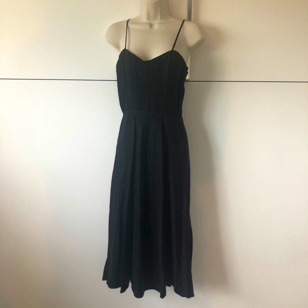 Vintage black nylon slip 1940s